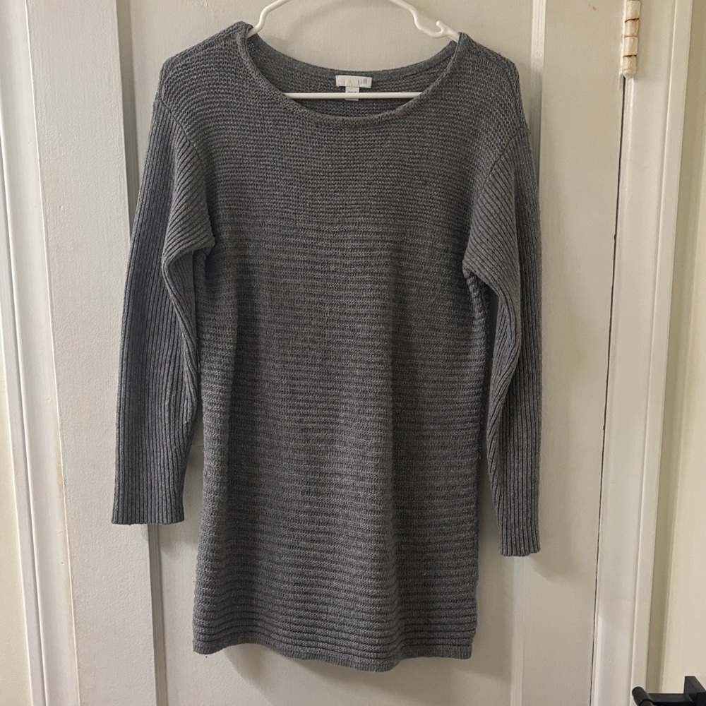 J. Jill Charcoal Knit Top
